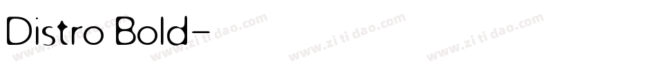 Distro Bold字体转换